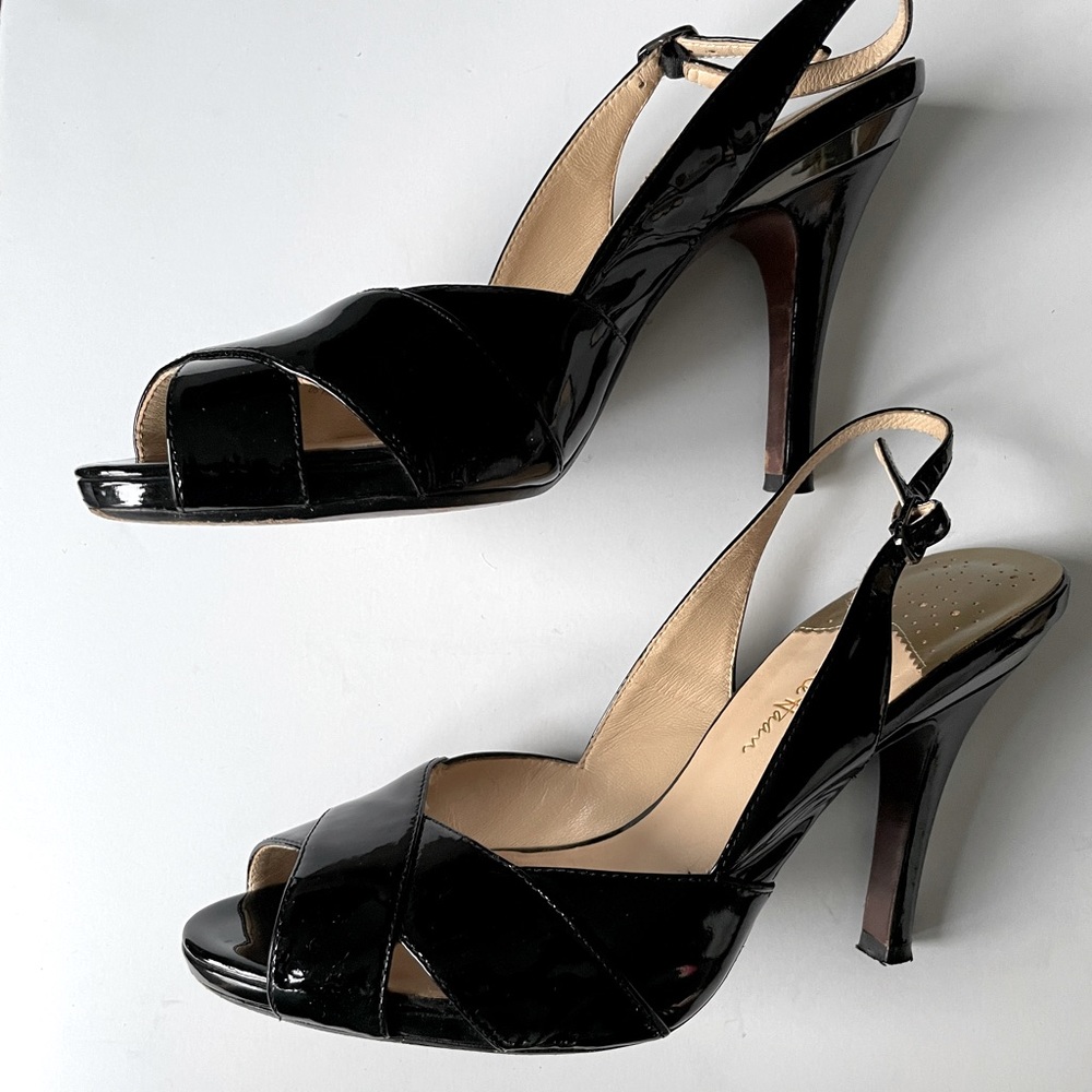Cole Haan Aurora Air Sling, black patent. Size 8.5